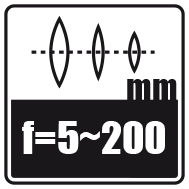 f=5~200mm