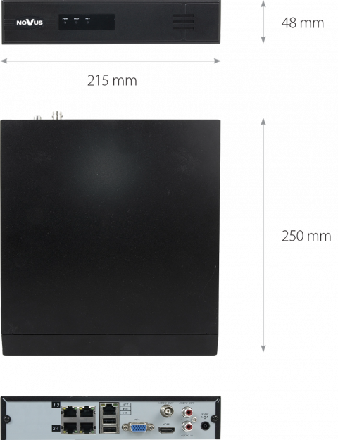 Rejestrator sieciowy NOVUS IP NVR-3404POE