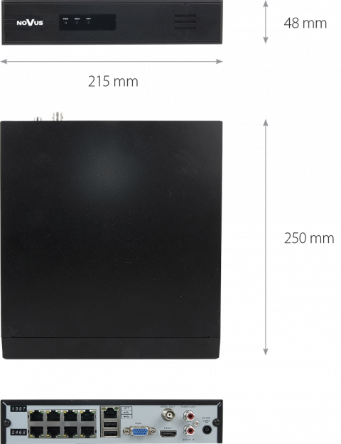 Rejestrator sieciowy NOVUS IP NVR-3408POE