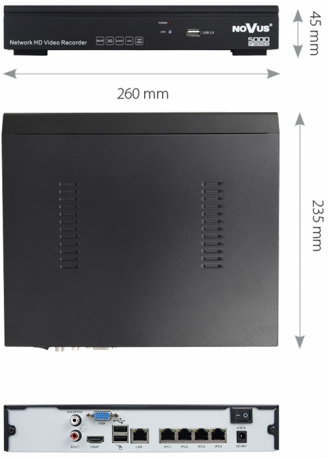 Rejestrator sieciowy NOVUS IP NVR-5404POE