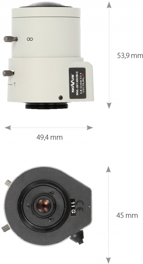 Obiektyw do kamer standardowej rozdzielczości NOVUS NVL-2812D/IR-II